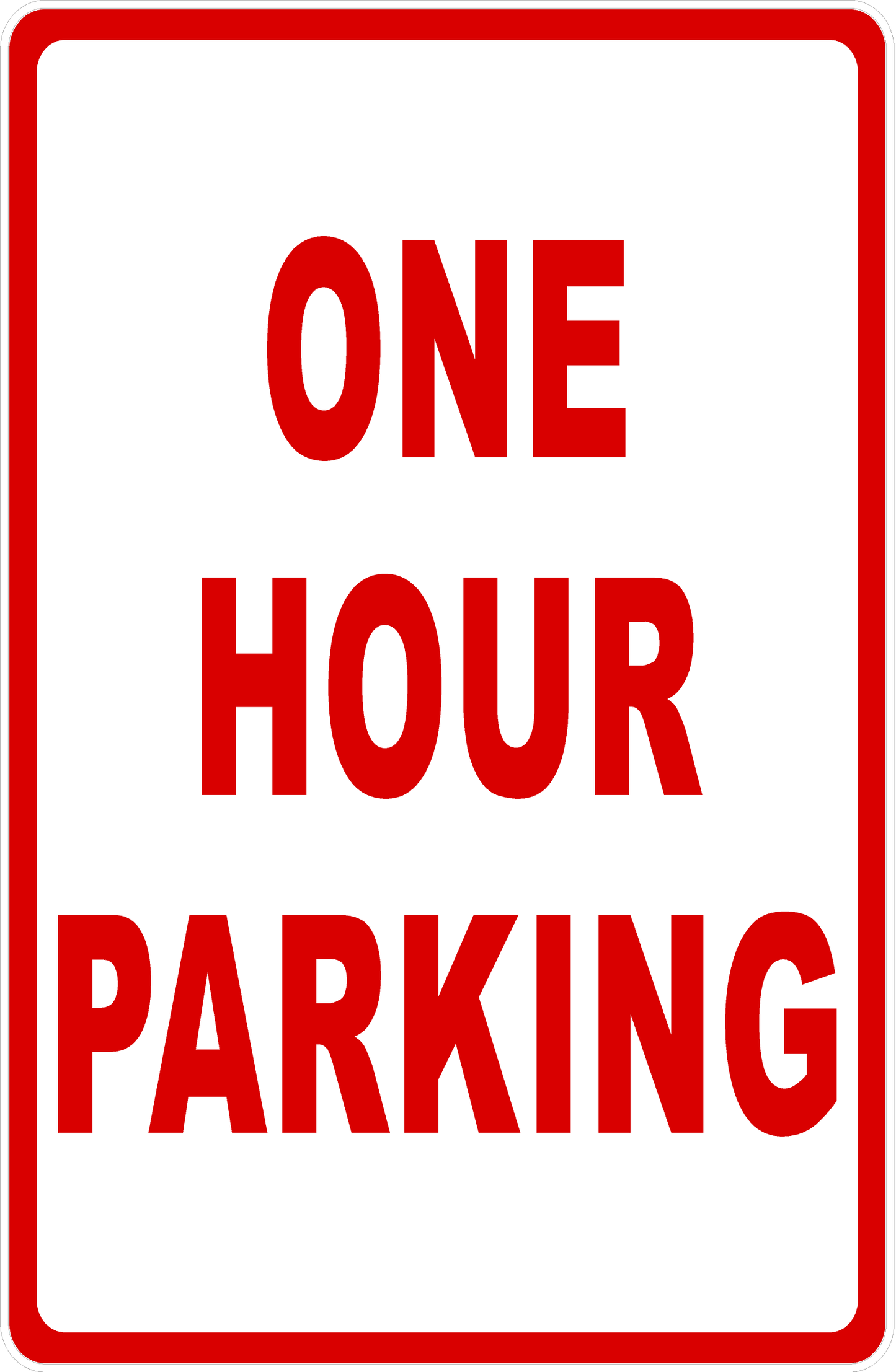 One Hour Parking Sign
