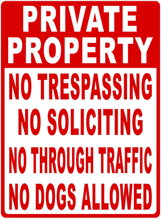 Private Property With Property Rules Sign
