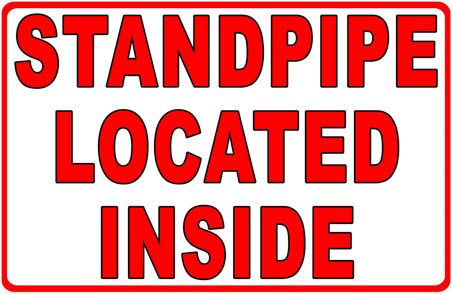 Standpipe Located Inside Sign