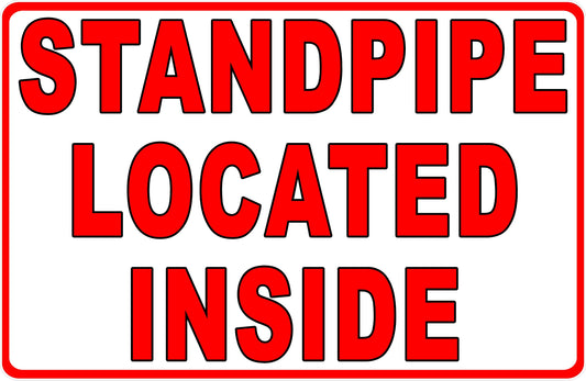 Standpipe Located Inside Sign