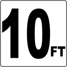 Foot Number Decal. Multi-Pack