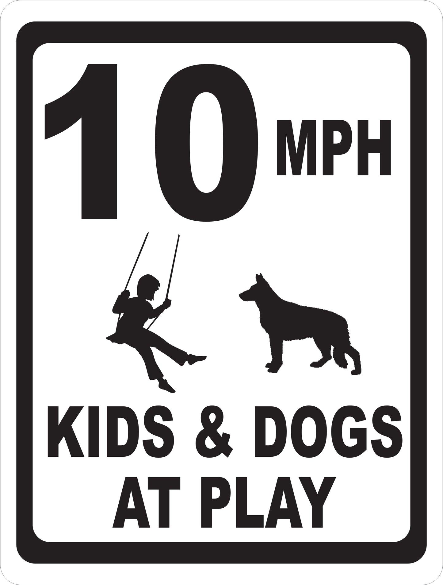 MPH Kids & Dogs At Play Sign