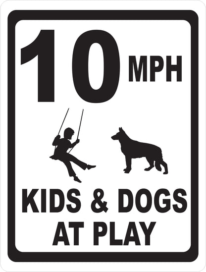 MPH Kids & Dogs At Play Sign