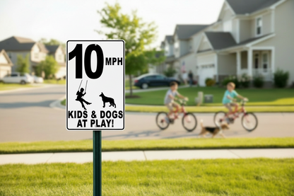 10 mph speed limit sign Kids at Play Sign Sala Graphics