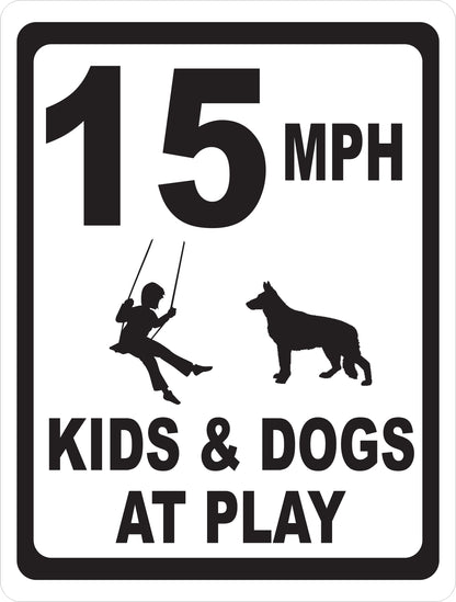 MPH Kids & Dogs At Play Sign