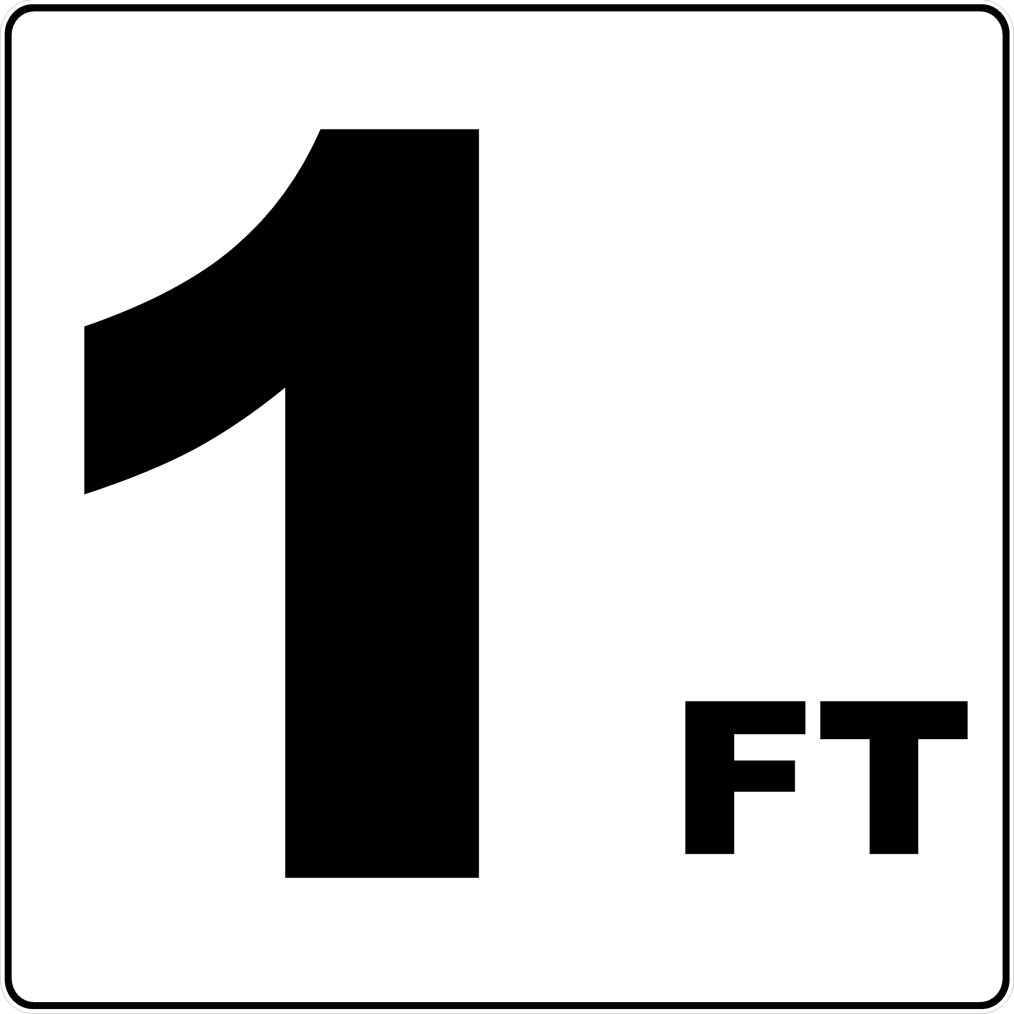 Foot Unit Sign Feet Number Decal – signs by salagraphics