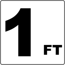 Foot Number Decal. Multi-Pack