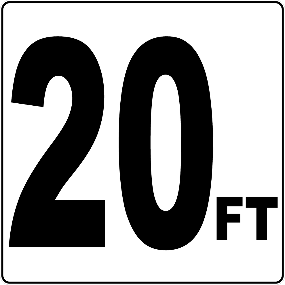 Foot Number Sign – signs by salagraphics