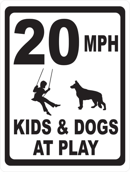 MPH Kids & Dogs At Play Sign