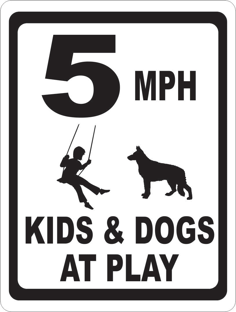 MPH Kids & Dogs At Play Sign