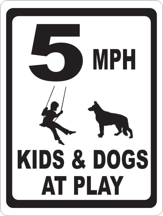 MPH Kids & Dogs At Play Sign