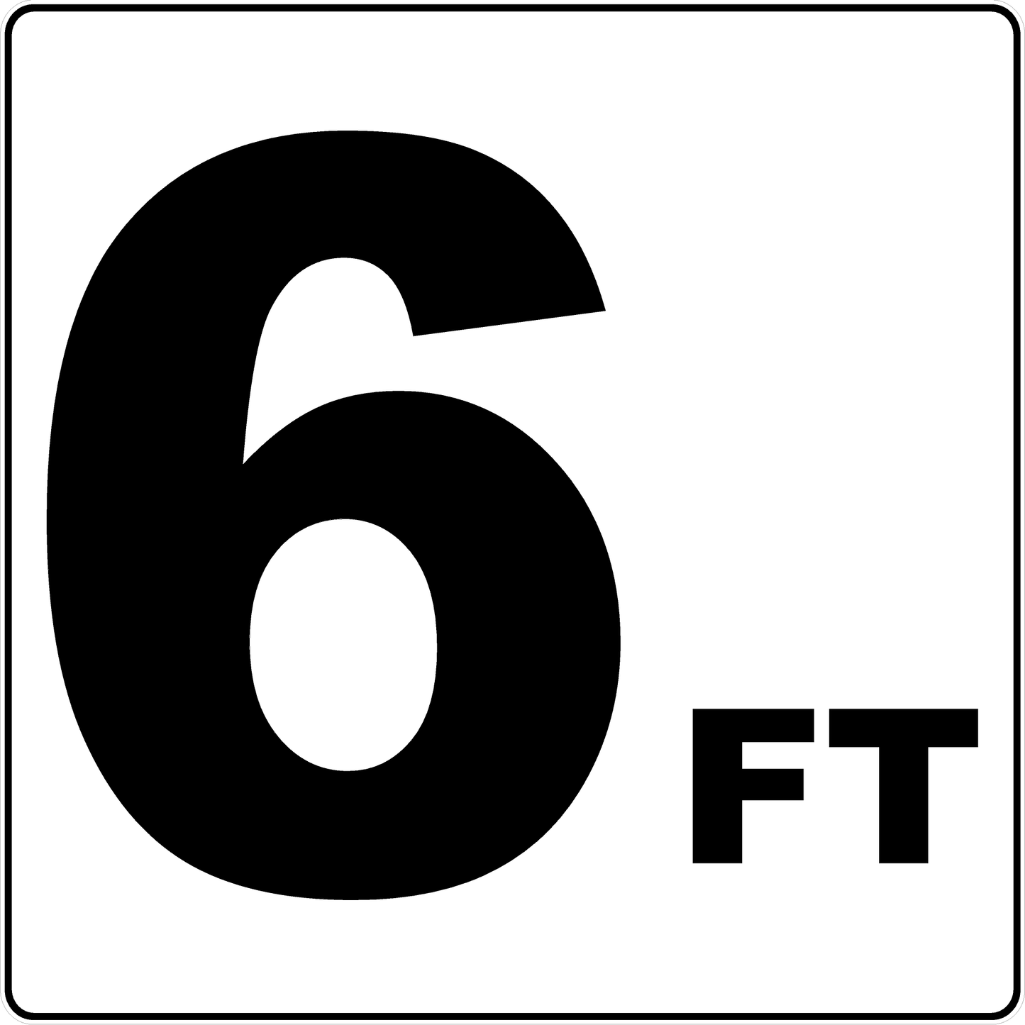 Foot Number Sign