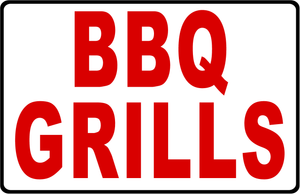 BBQ Grills Sign with Optional Directional Arrow