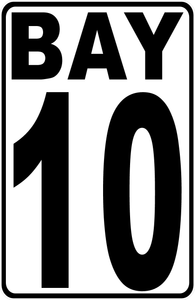 Single Bay Number Bay Numbering Sign – signs by salagraphics