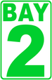 Single Bay Number Bay Numbering Sign – signs by salagraphics