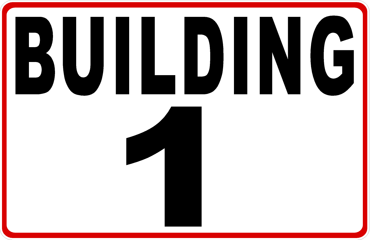Building Lettering & Numbering Sign – signs by salagraphics