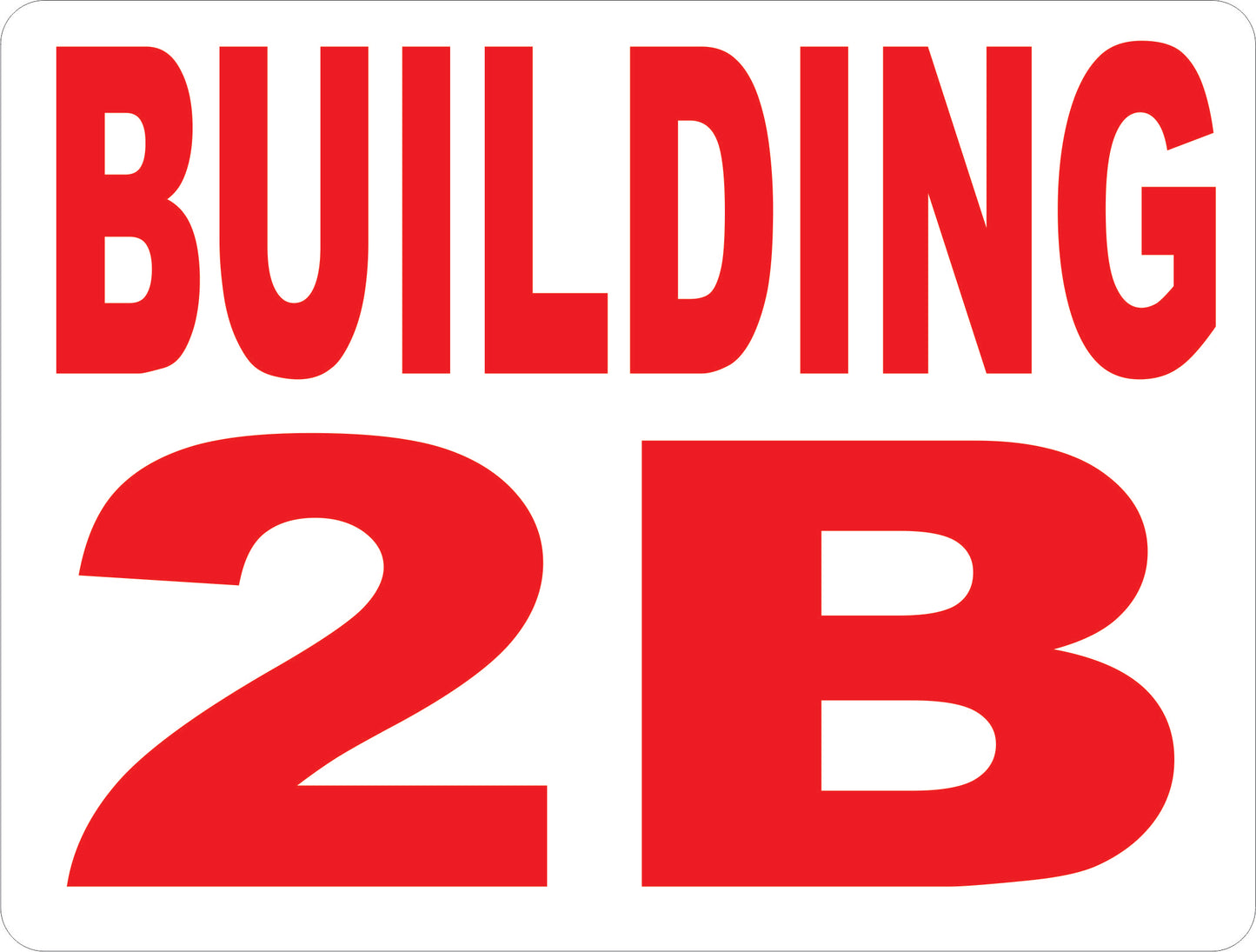 Building Lettering & Numbering Sign