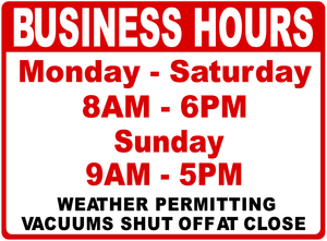 Custom Business Hours Sign