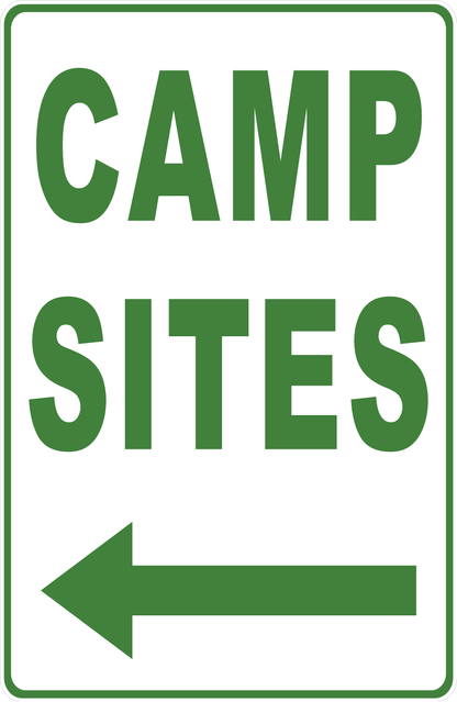 Camp Sites with optional Directional Arrow Sign