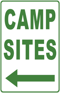 Camp Sites with optional Directional Arrow Sign