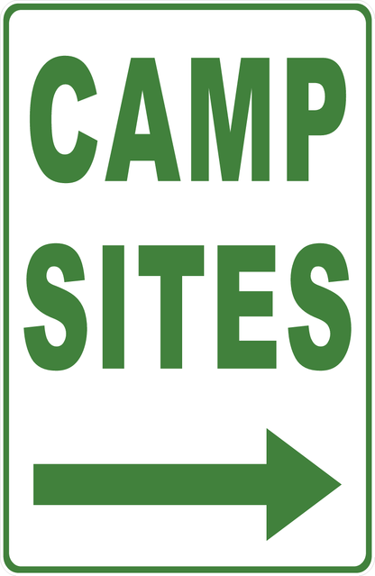 Camp Sites with optional Directional Arrow Sign