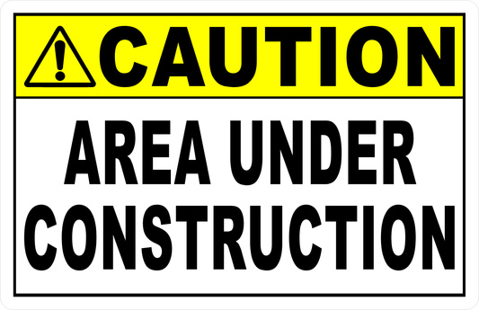 Caution Area Under Construction Sign Details