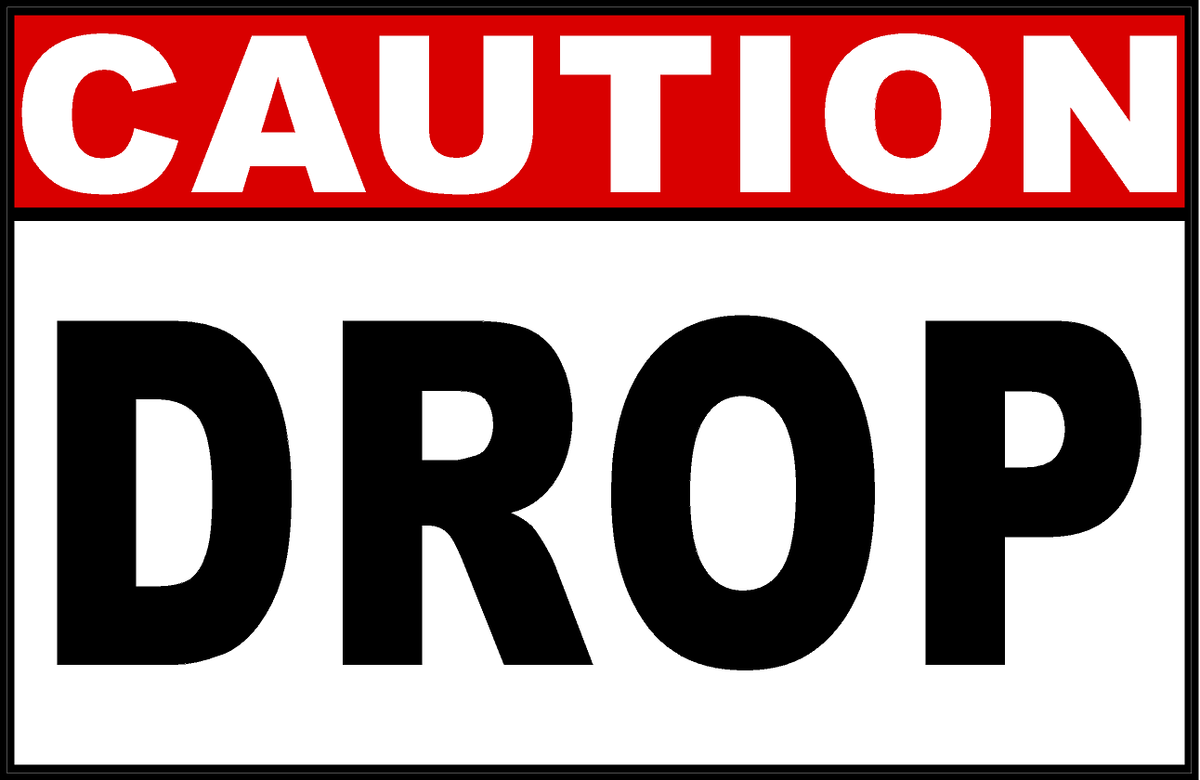 Caution Drop Sign – signs by salagraphics