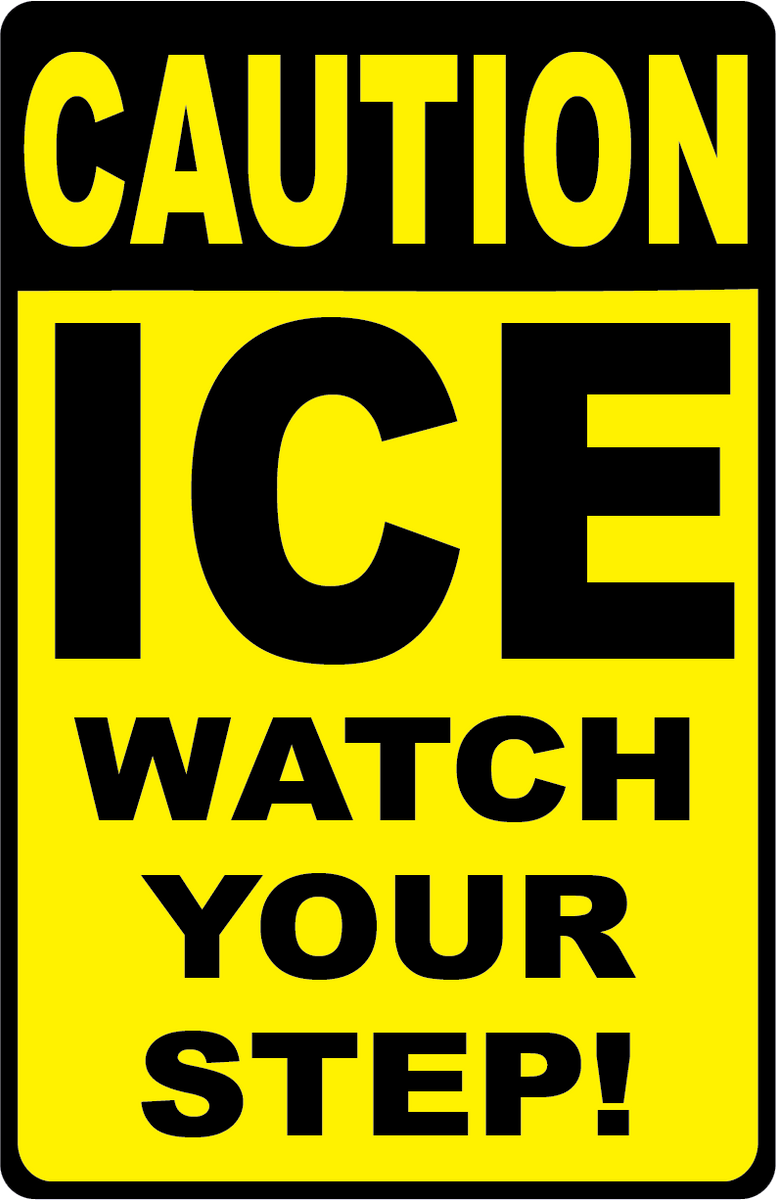 Iceman Sign Caution Ice Watch Your Step! Sign – Signs by SalaGraphics