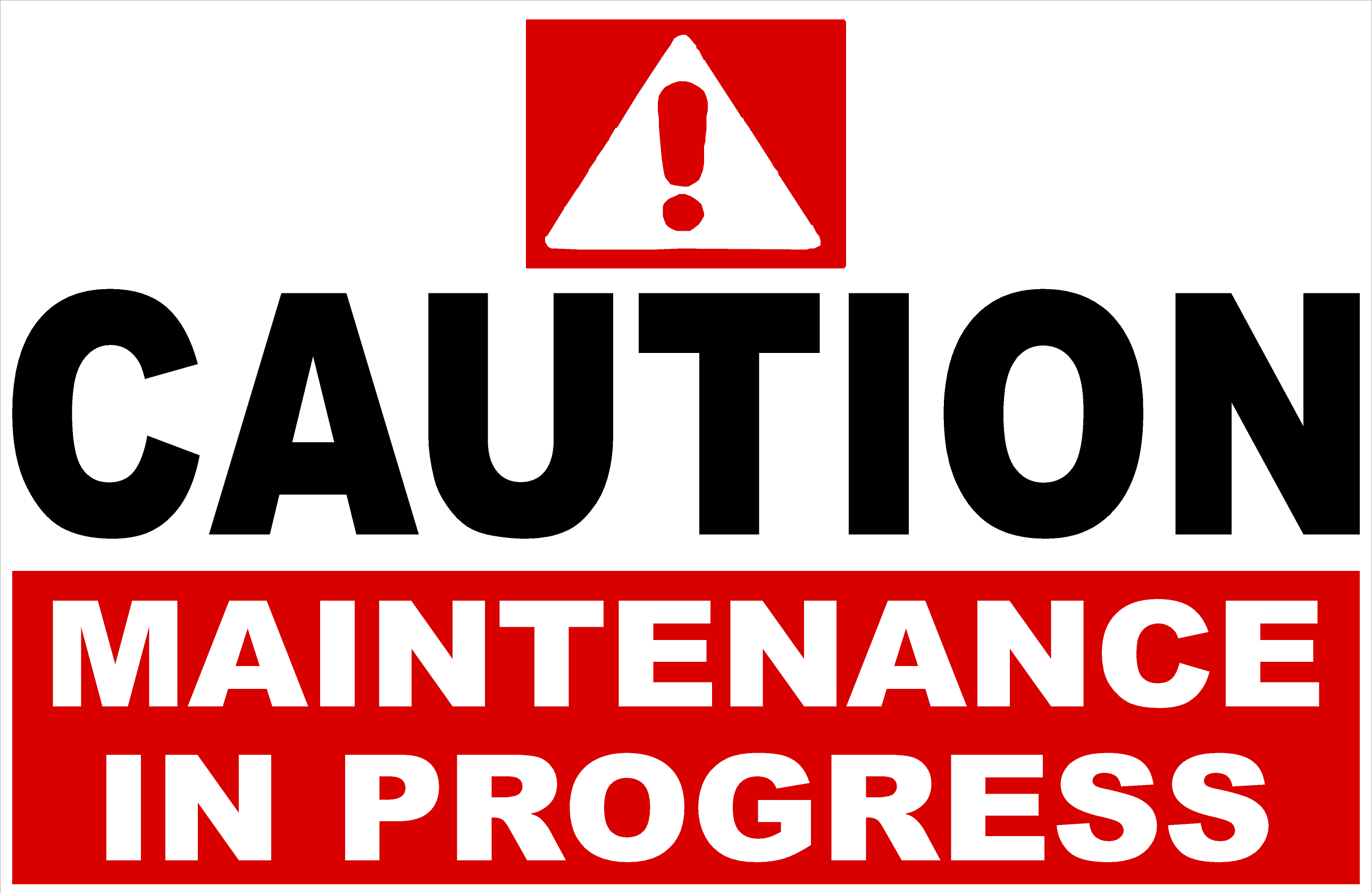 Caution Maintenance in Progress Sign – signs by salagraphics