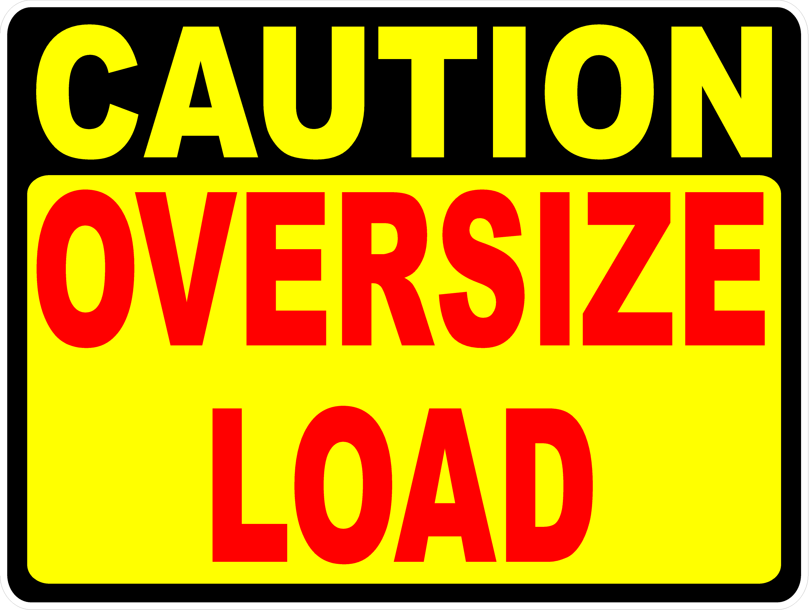 Caution Oversize Load Decal Multi-Pack – Signs by SalaGraphics