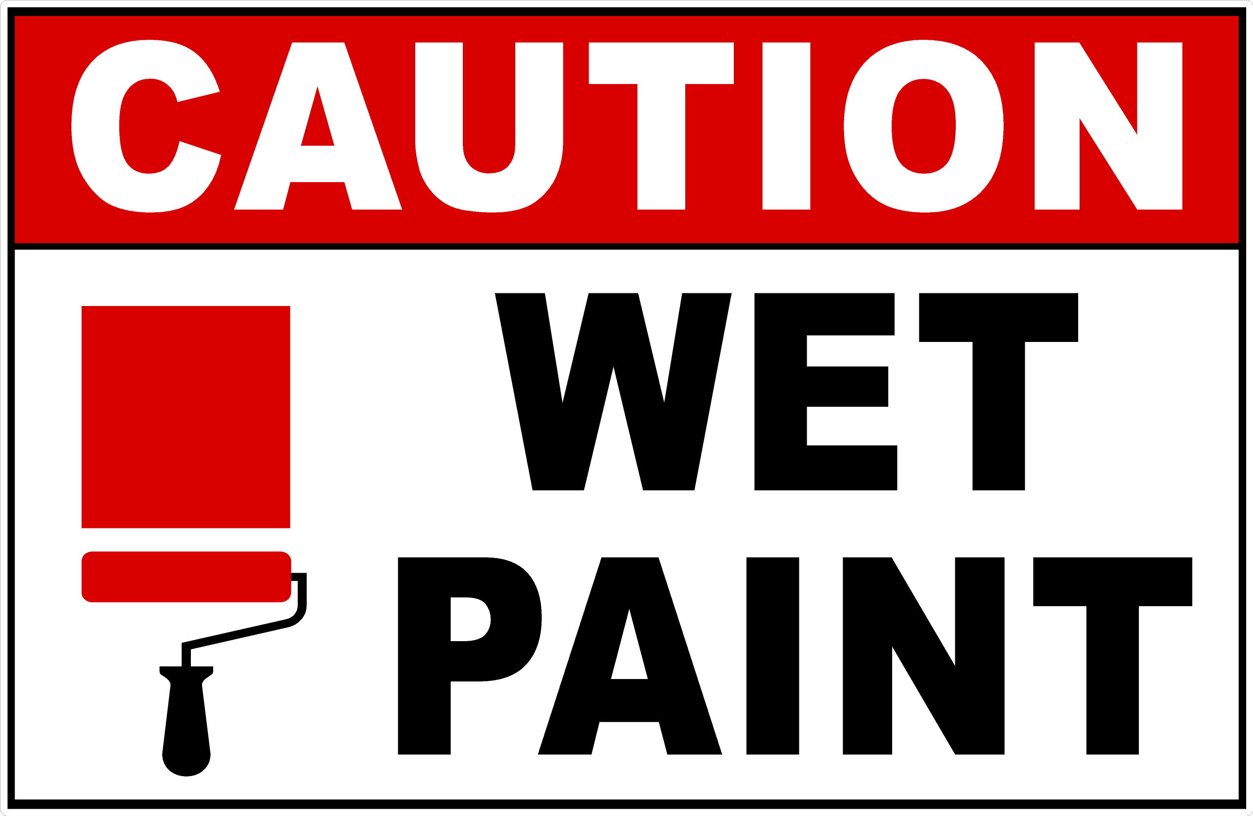 Caution Wet Paint Sign