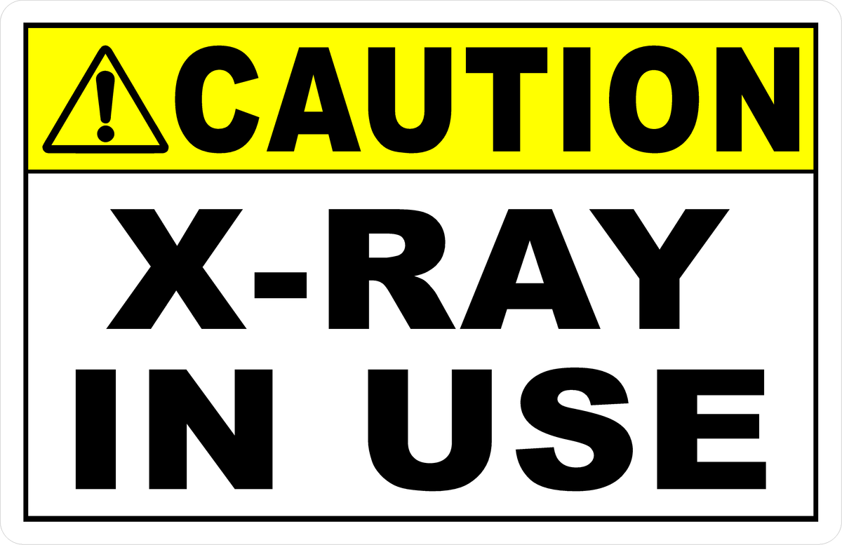 Caution x ray in use sign signs by salagraphics