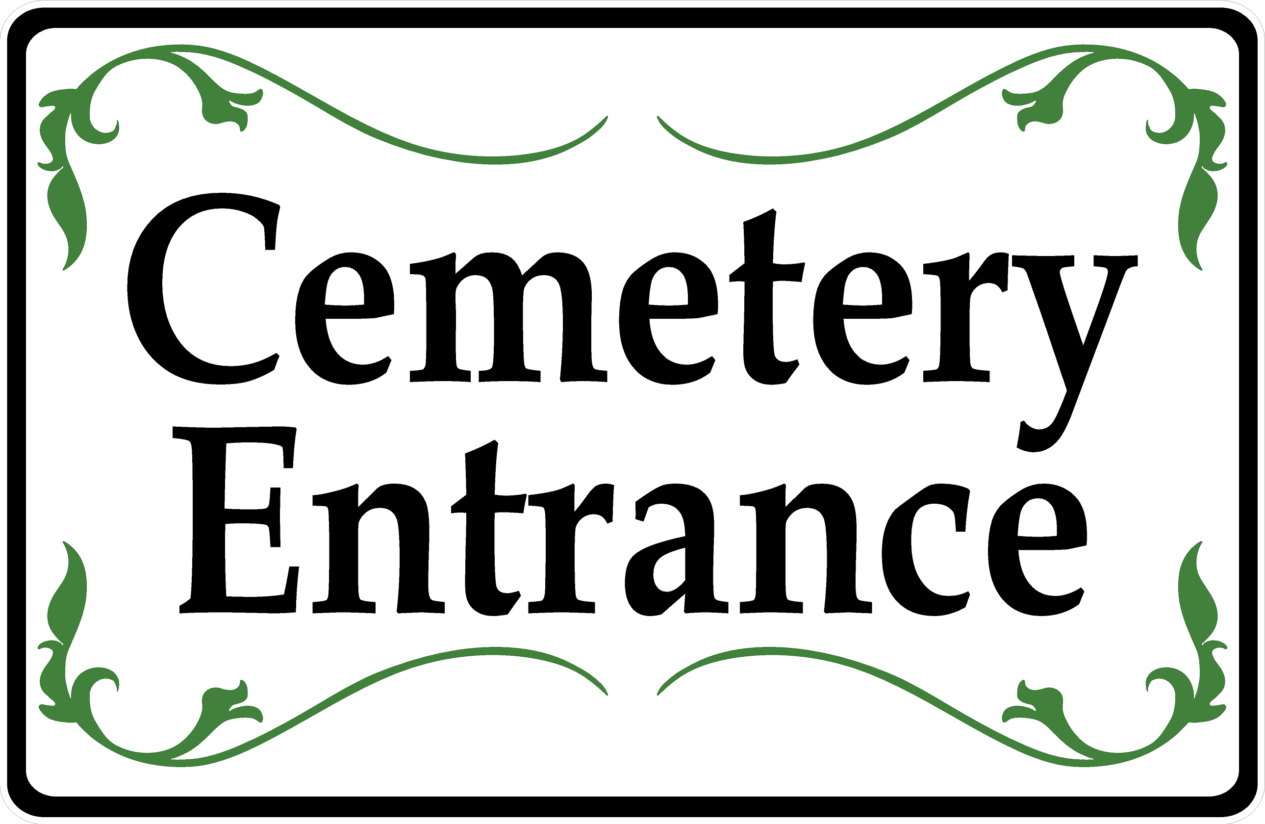 Cemetery Sign Examples Cemetery Entrance Sign – signs by salagraphics