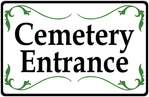 Cemetery Entrance Sign