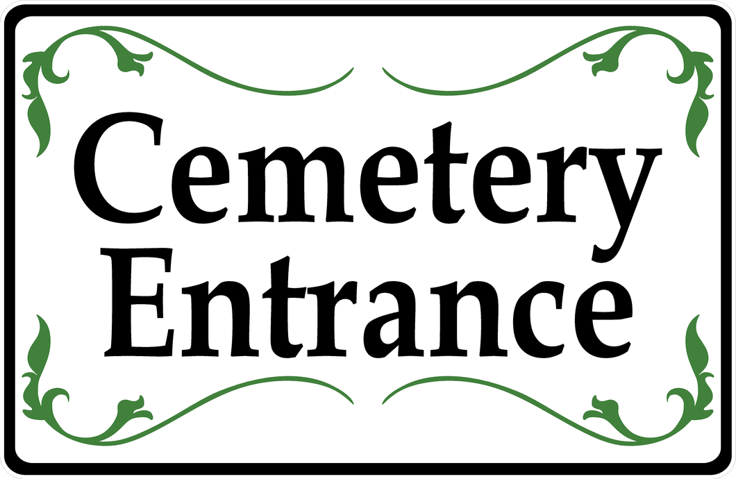 Cemetery Entrance Sign