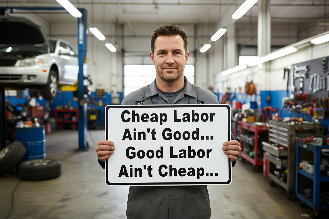 Cheap Labor Ain't Good Good Labor Ain't Cheap Sign Sala Graphics