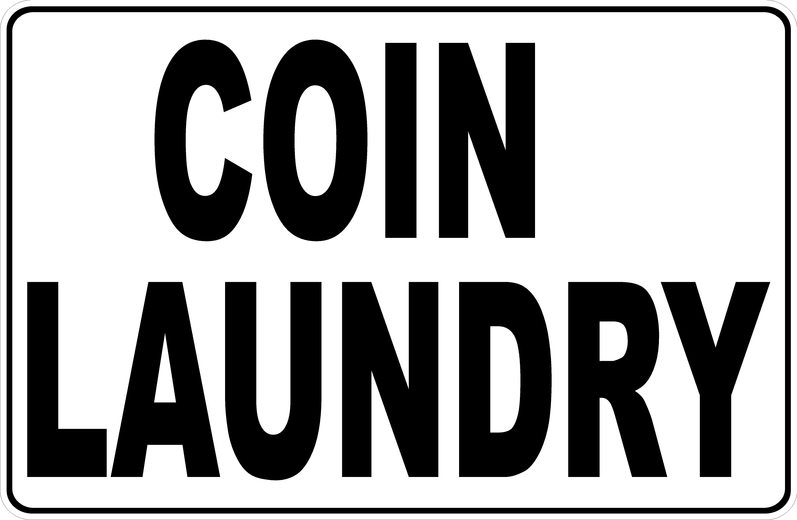 Coin Laundry Sign
