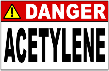 Danger Acetylene Sign