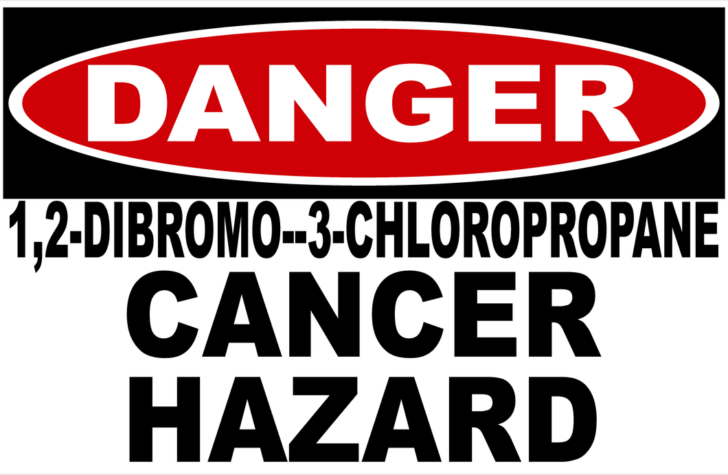 Danger Dibromo and Chloropropane Cancer Hazard Decal Multi-Pack