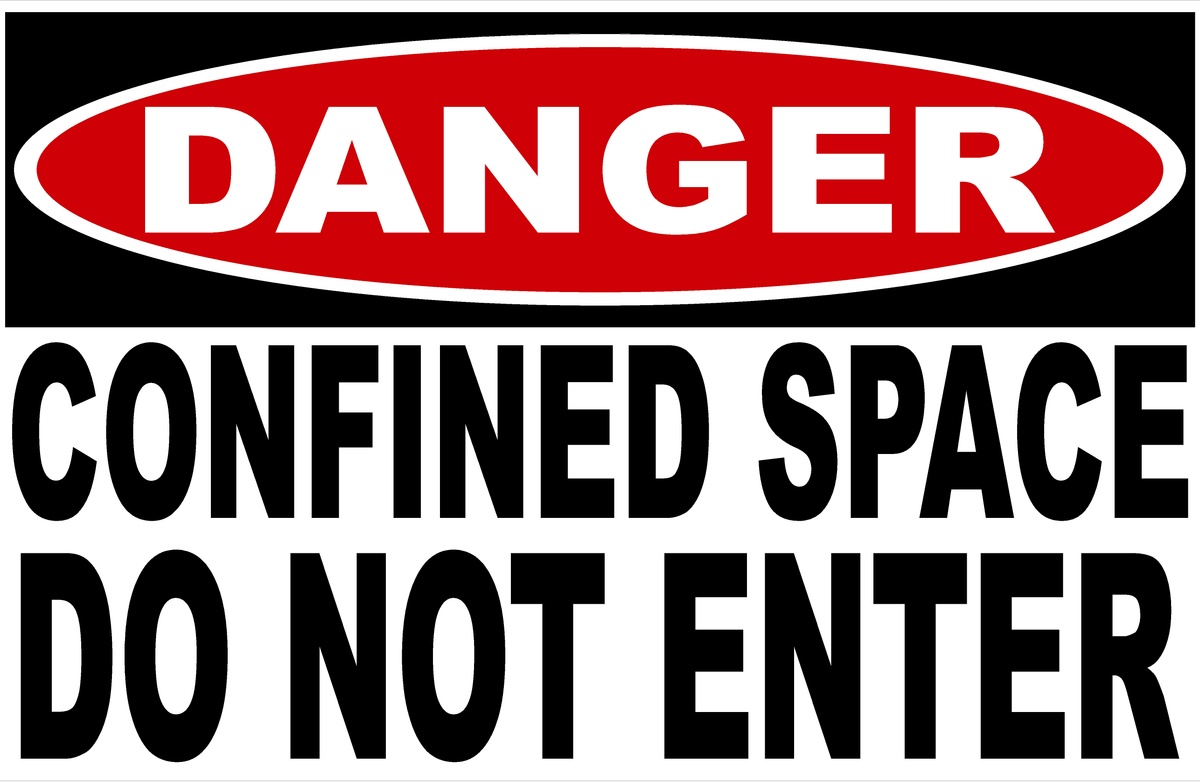 Danger Confined Space Do Not Enter Decal Multi-Pack – Signs by SalaGraphics