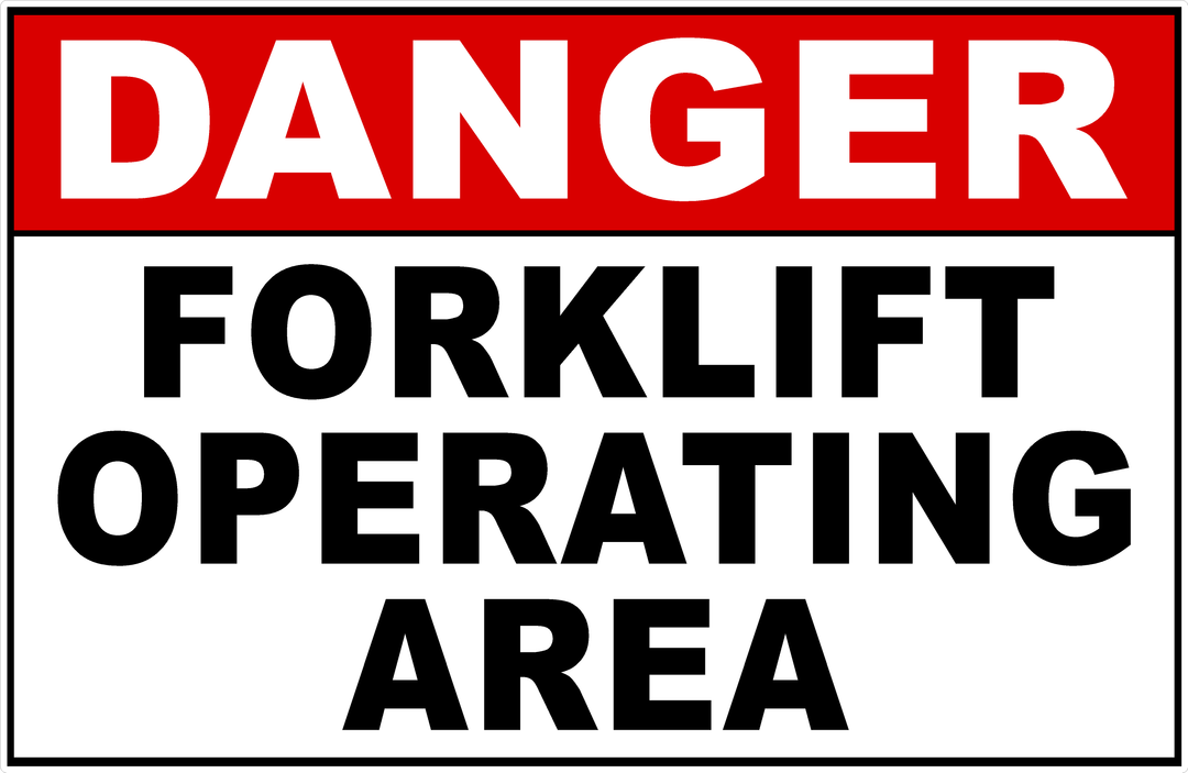 Danger Forklift Operating Area Sign – Signs by SalaGraphics