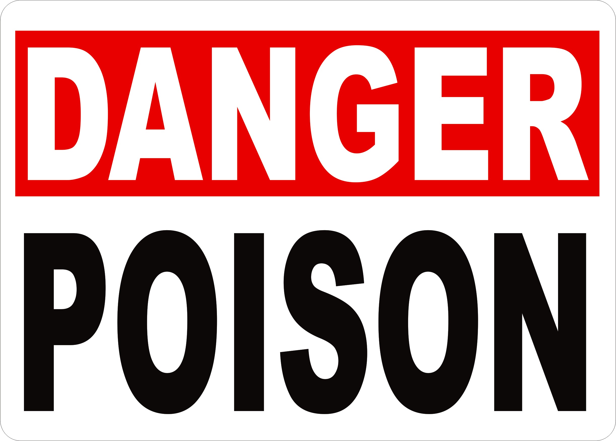 Poison Sign Rectangular Danger Poison Sign – signs by salagraphics