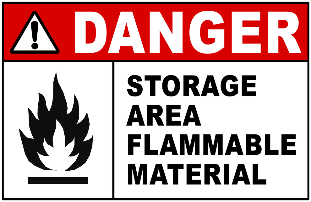Danger Storage Area Flammable Material Sign – signs by salagraphics