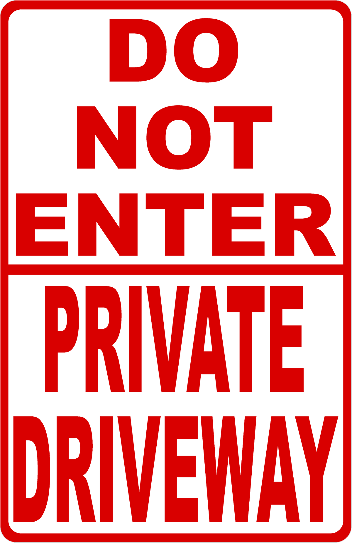 Do Not Enter Private Driveway Sign – signs by salagraphics