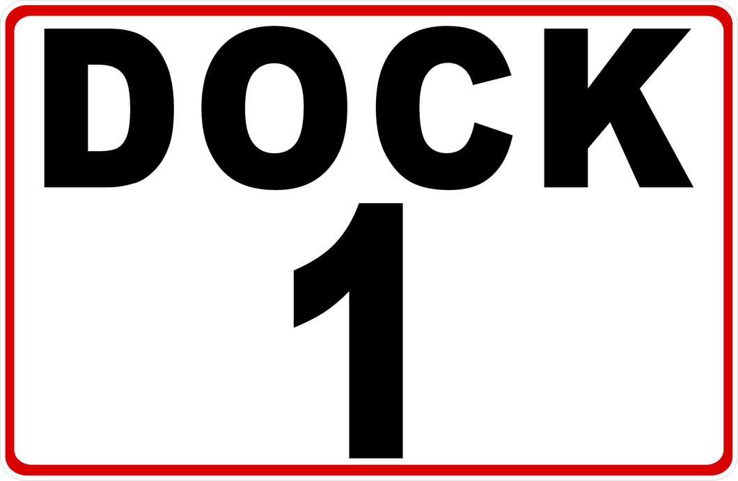 Dock Numbering Sign