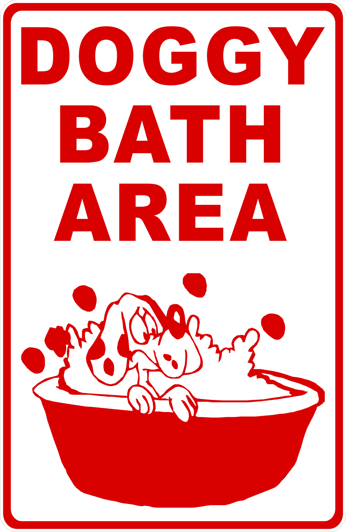 Doggy Bath Area Sign – signs by salagraphics