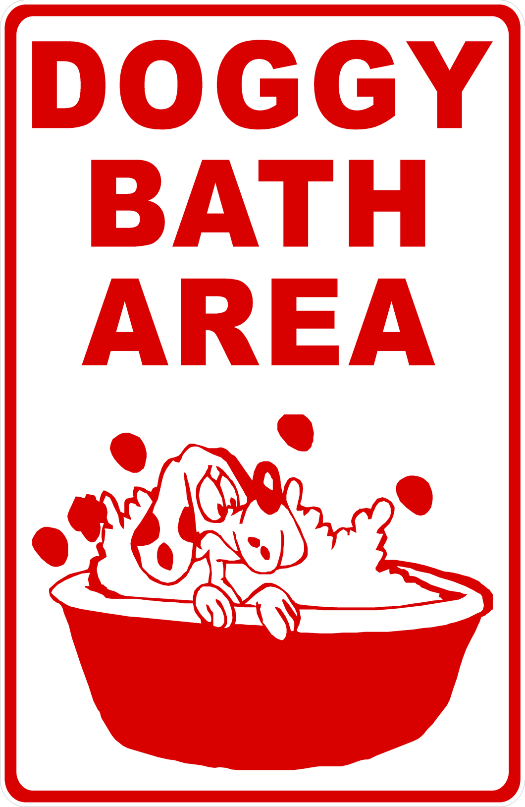 Doggy Bath Area Sign