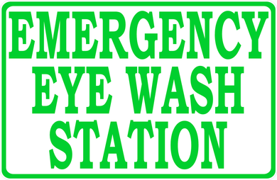 Emergency Eye Wash Station Sign