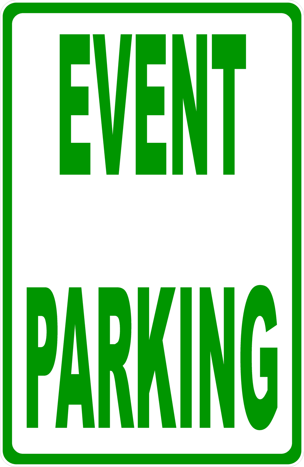 Event Parking Sign