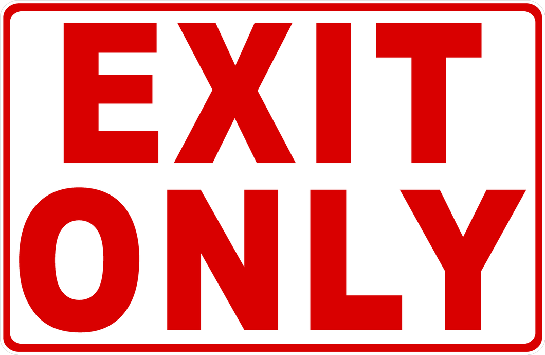 Exit Only Sign